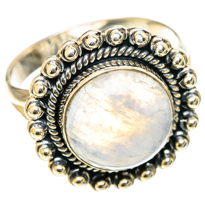 Rainbow Moonstone Rings handcrafted by Ana Silver Co - RING107791 - Photo 2