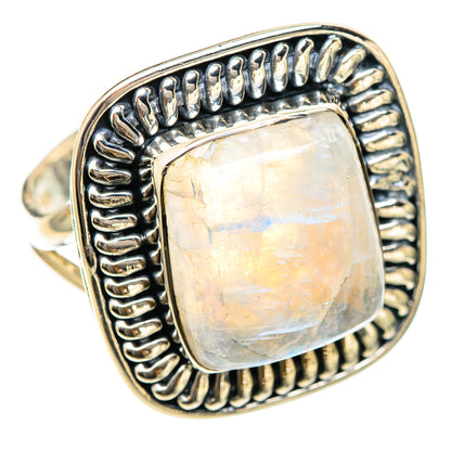 Rainbow Moonstone Rings handcrafted by Ana Silver Co - RING107792 - Photo 2