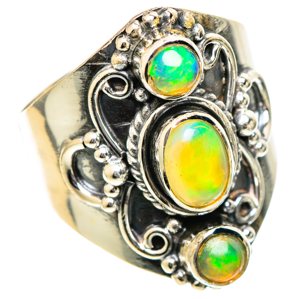 Ethiopian Opal Rings handcrafted by Ana Silver Co - RING107797 - Photo 2