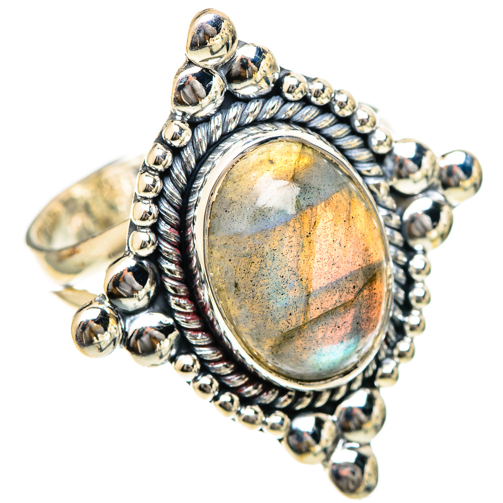Labradorite Rings handcrafted by Ana Silver Co - RING107801 - Photo 2