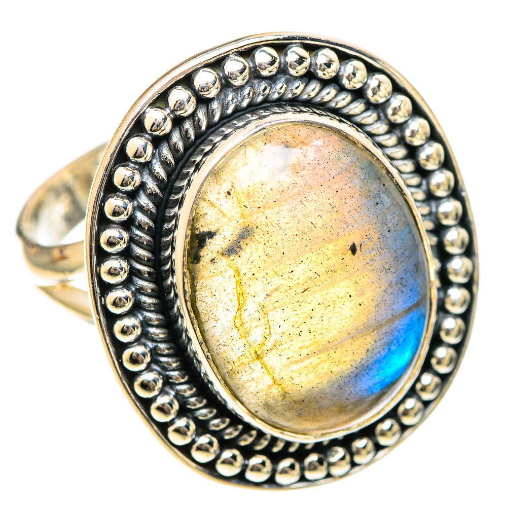 Labradorite Rings handcrafted by Ana Silver Co - RING107803 - Photo 2