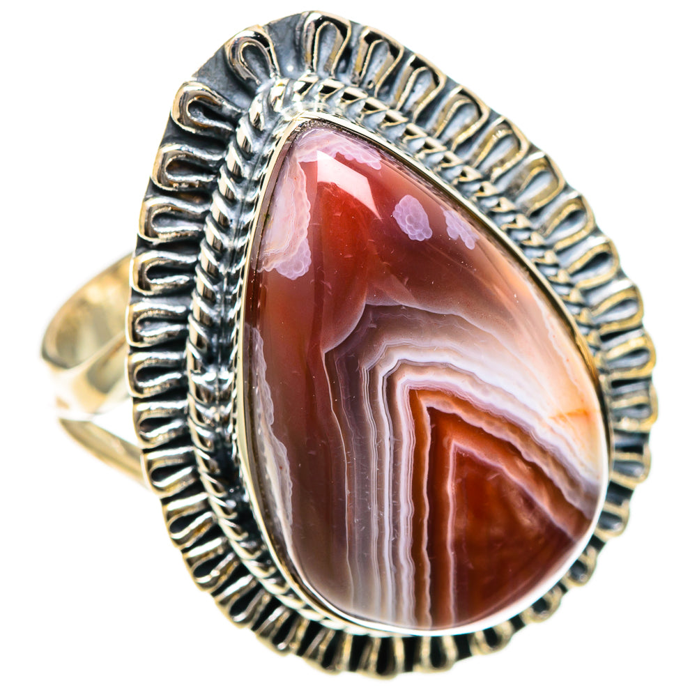 Botswana Agate Rings handcrafted by Ana Silver Co - RING107815 - Photo 2