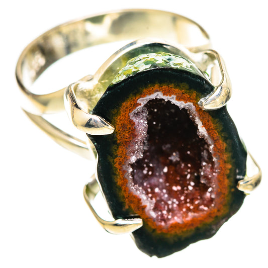 Coconut Geode Druzy Rings handcrafted by Ana Silver Co - RING107816 - Photo 2