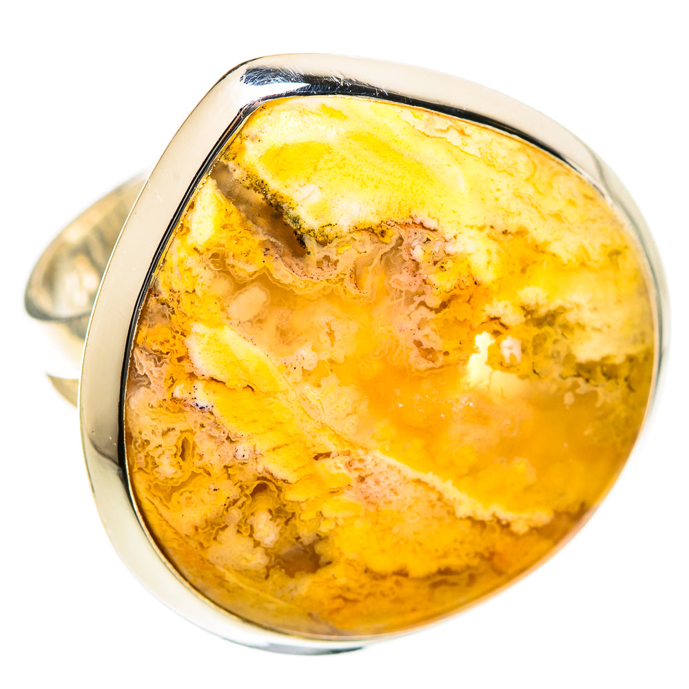 Plume Agate Rings handcrafted by Ana Silver Co - RING107818 - Photo 2