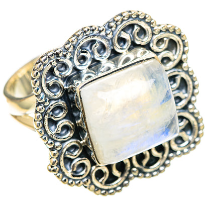 Rainbow Moonstone Rings handcrafted by Ana Silver Co - RING107829 - Photo 2