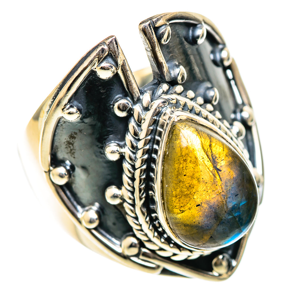 Labradorite Rings handcrafted by Ana Silver Co - RING107833 - Photo 2