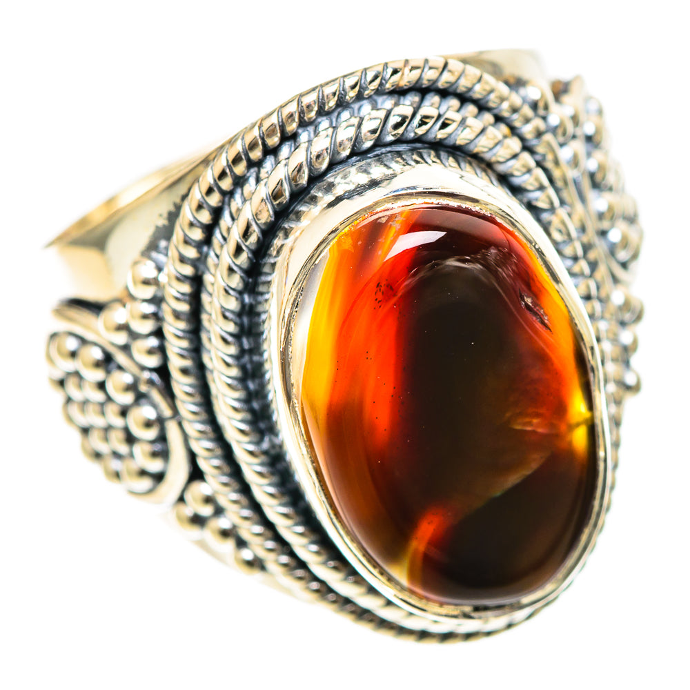 Mexican Fire Agate Rings handcrafted by Ana Silver Co - RING107848 - Photo 2