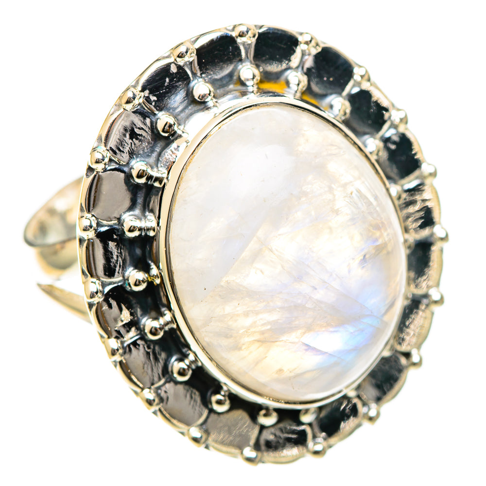 Rainbow Moonstone Rings handcrafted by Ana Silver Co - RING107860 - Photo 2