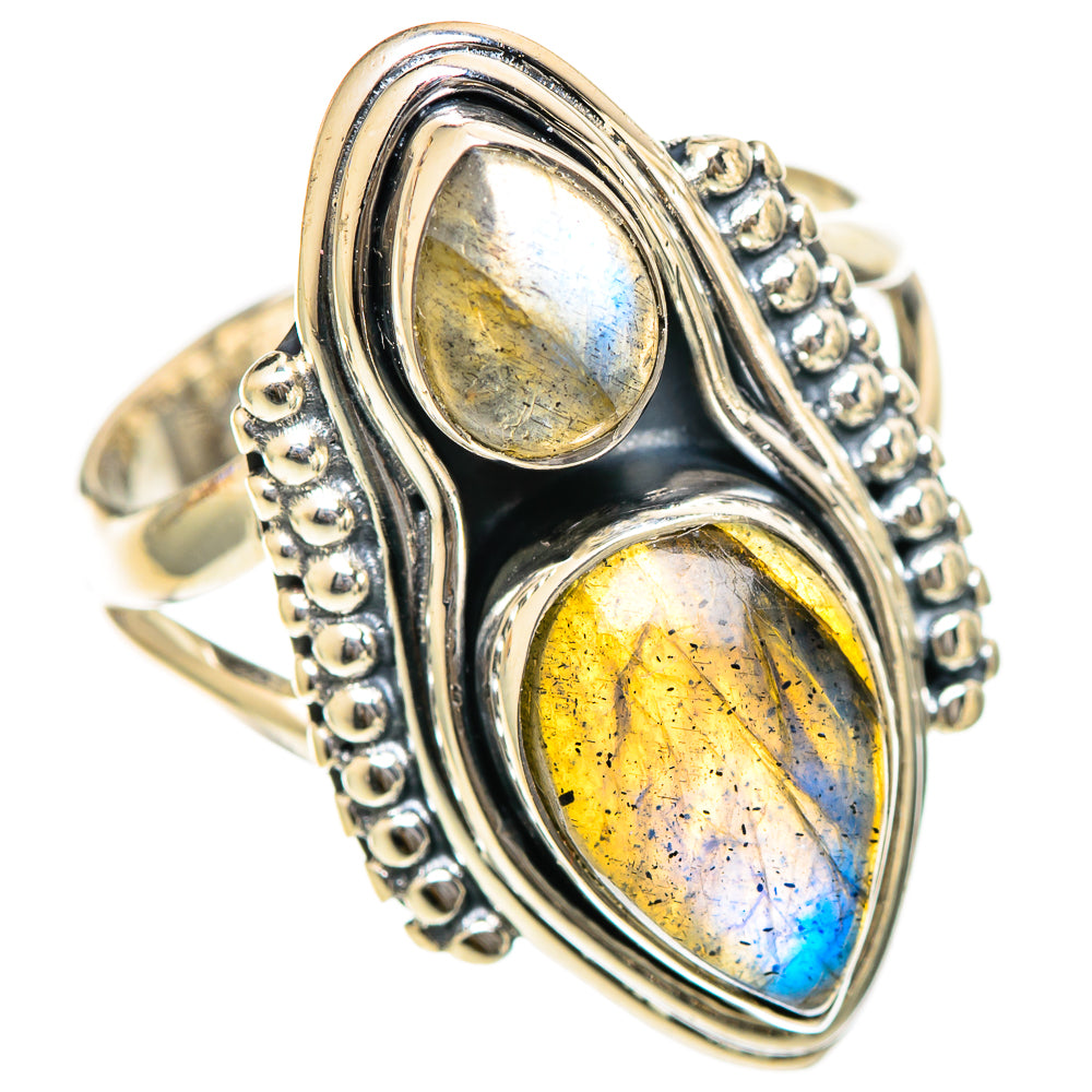 Labradorite Rings handcrafted by Ana Silver Co - RING107866 - Photo 2