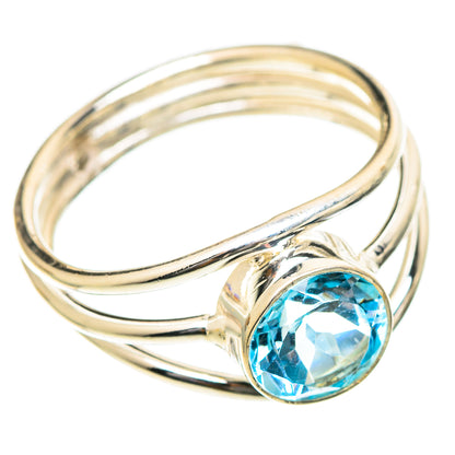 Blue Topaz Rings handcrafted by Ana Silver Co - RING107871 - Photo 2