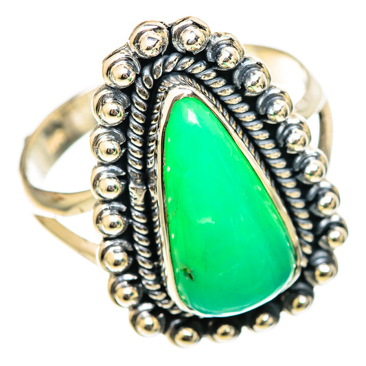 Chrysoprase Rings handcrafted by Ana Silver Co - RING107872 - Photo 2