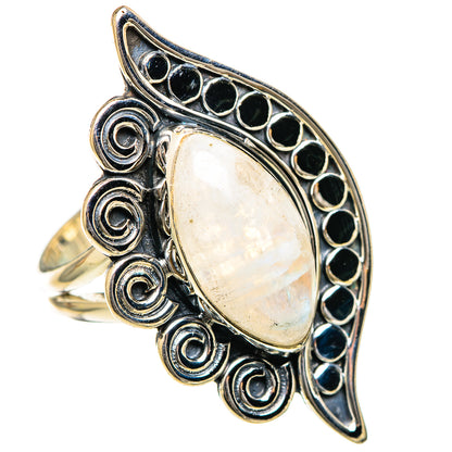 Rainbow Moonstone Rings handcrafted by Ana Silver Co - RING107892 - Photo 2
