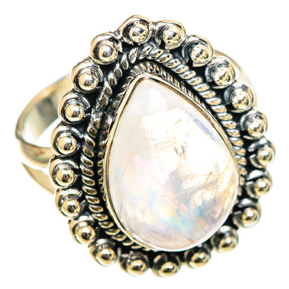 Rainbow Moonstone Rings handcrafted by Ana Silver Co - RING107893 - Photo 2