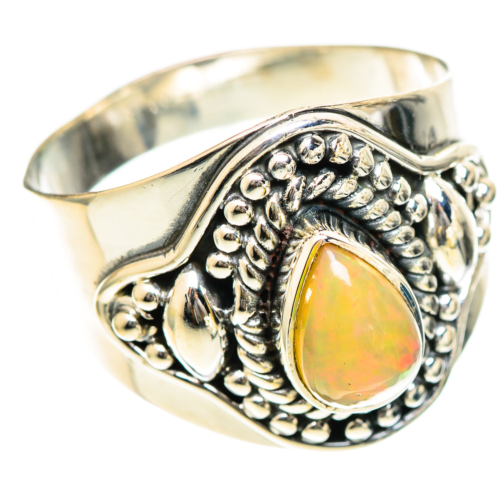 Ethiopian Opal Rings handcrafted by Ana Silver Co - RING107896 - Photo 2