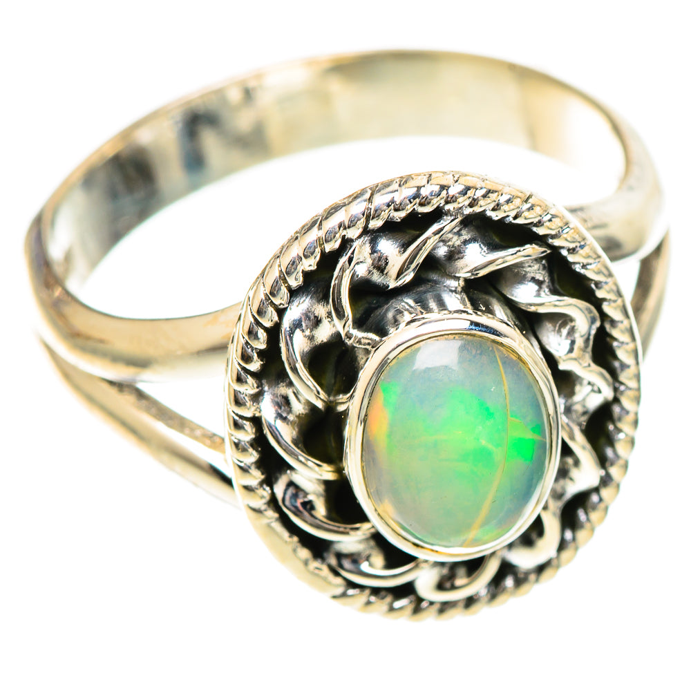 Ethiopian Opal Rings handcrafted by Ana Silver Co - RING107897 - Photo 2