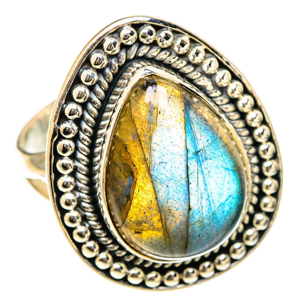 Labradorite Rings handcrafted by Ana Silver Co - RING107900 - Photo 2