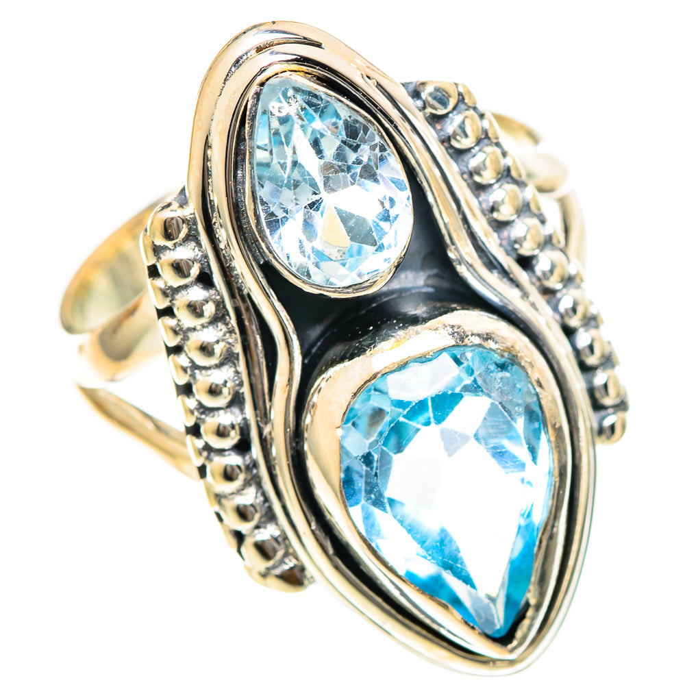 Blue Topaz Rings handcrafted by Ana Silver Co - RING107903 - Photo 2