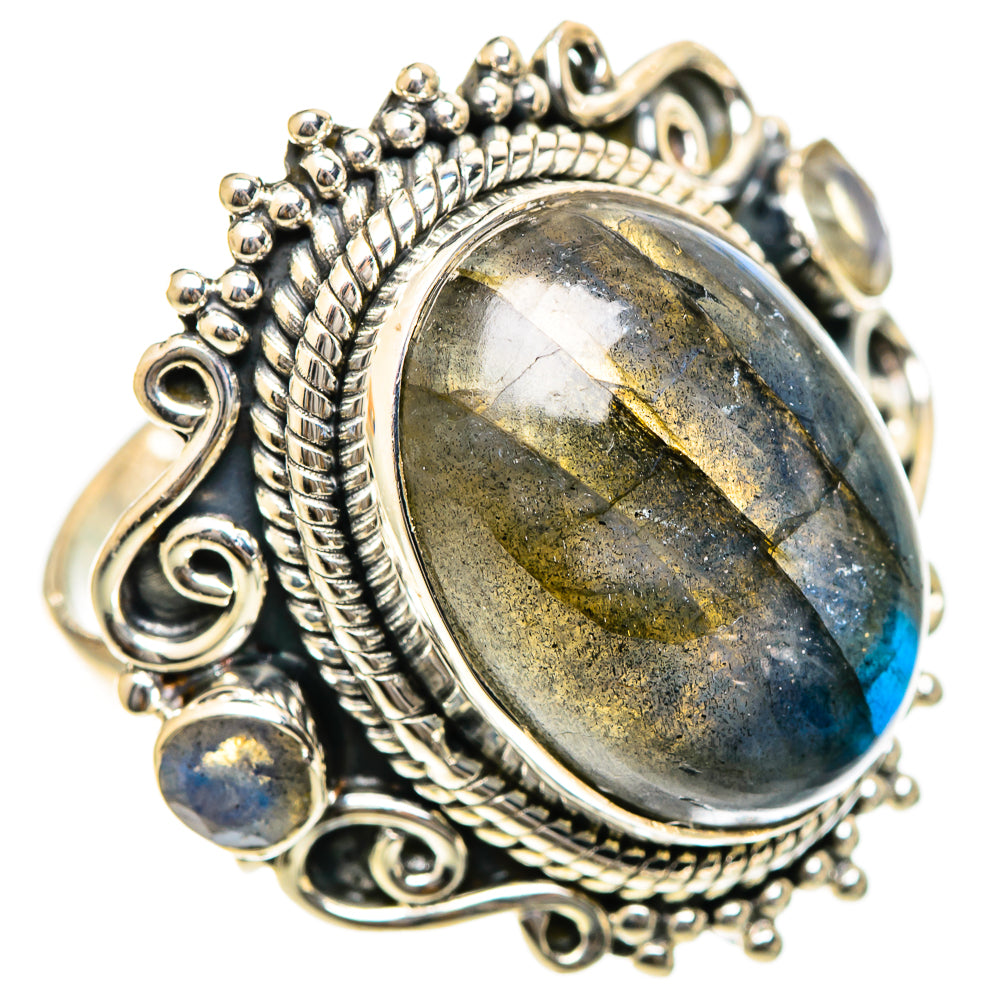 Labradorite Rings handcrafted by Ana Silver Co - RING107929 - Photo 2