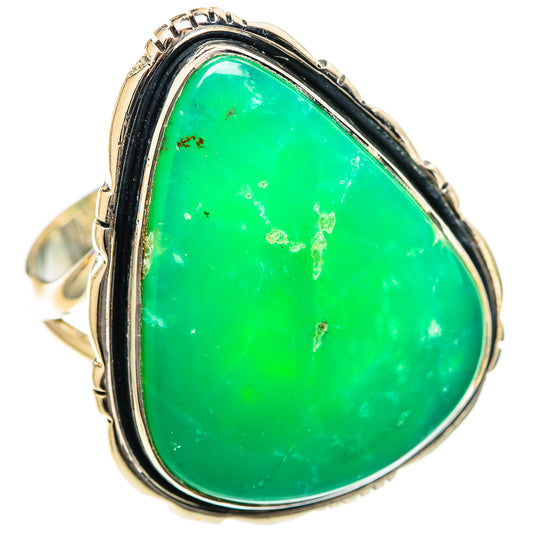 Chrysoprase Rings handcrafted by Ana Silver Co - RING107938 - Photo 2