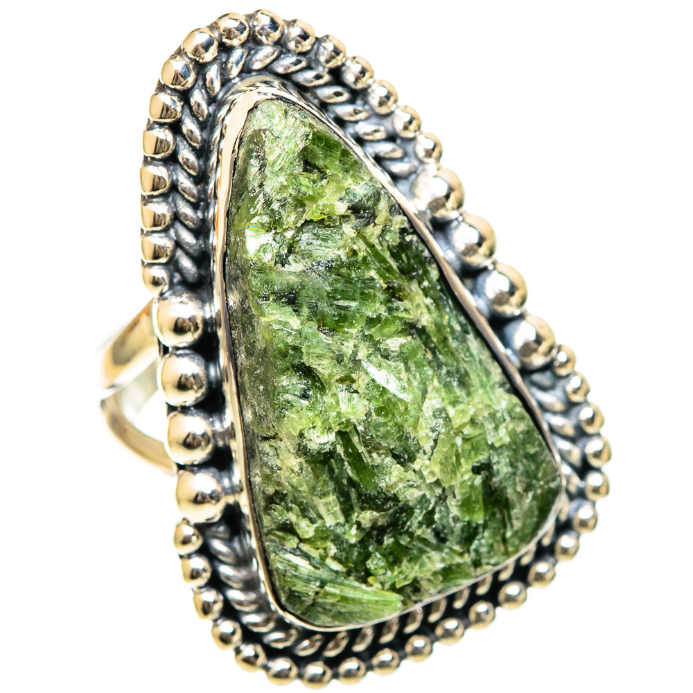 Green Tourmaline In Quartz Rings handcrafted by Ana Silver Co - RING107944 - Photo 2