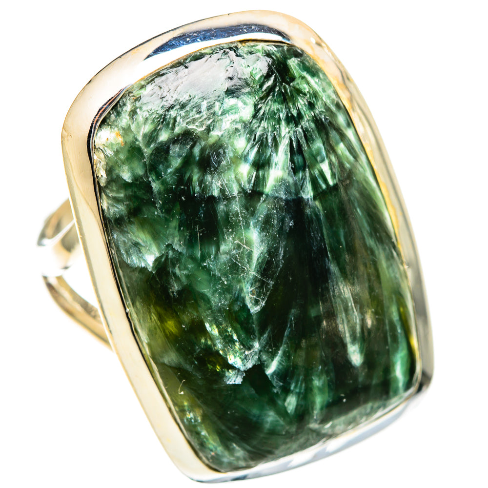 Seraphinite Rings handcrafted by Ana Silver Co - RING107945 - Photo 2