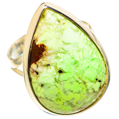 Lemon Chrysoprase Rings handcrafted by Ana Silver Co - RING107946 - Photo 2