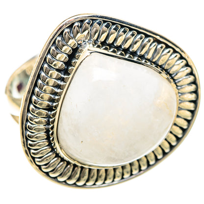 Rainbow Moonstone Rings handcrafted by Ana Silver Co - RING107966 - Photo 2