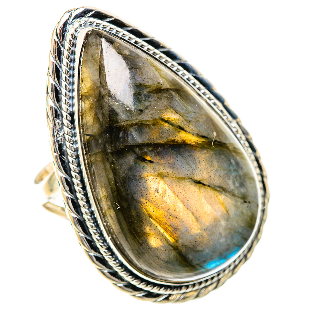 Labradorite Rings handcrafted by Ana Silver Co - RING107971 - Photo 2