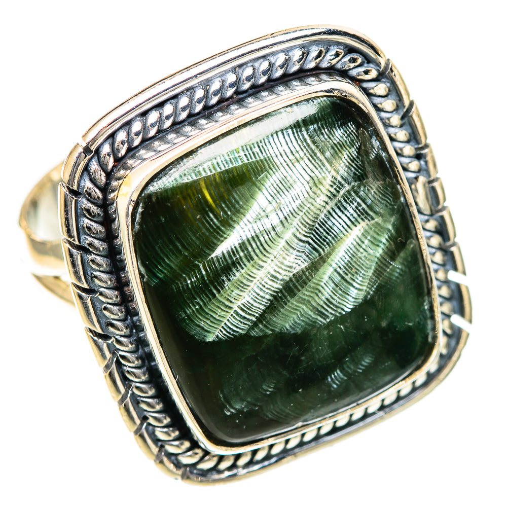 Seraphinite Rings handcrafted by Ana Silver Co - RING107985 - Photo 2