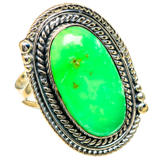 Chrysoprase Rings handcrafted by Ana Silver Co - RING107989 - Photo 2