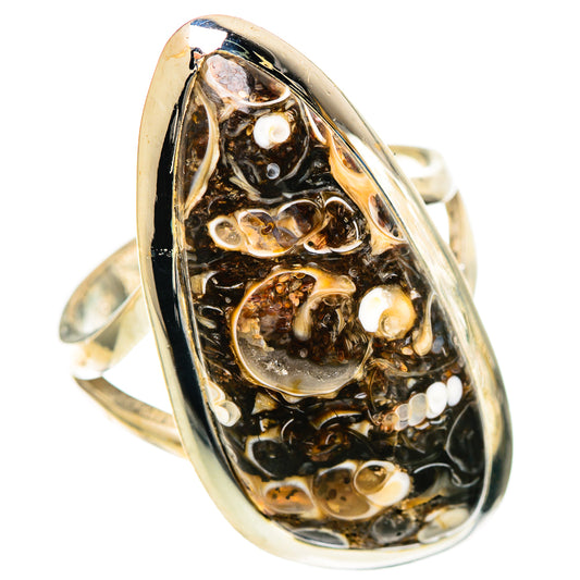Turritella Agate Rings handcrafted by Ana Silver Co - RING107991 - Photo 2