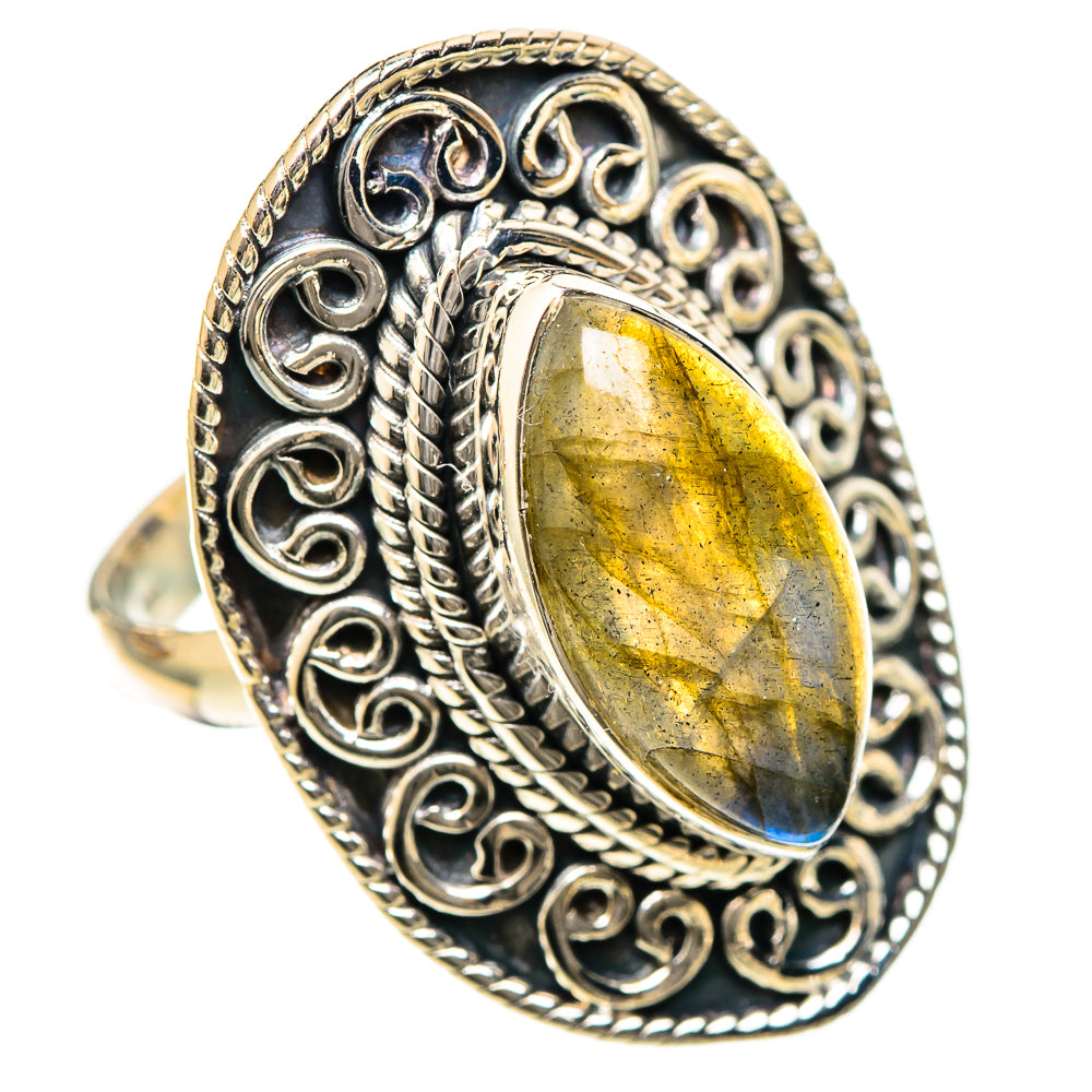 Labradorite Rings handcrafted by Ana Silver Co - RING108008 - Photo 2