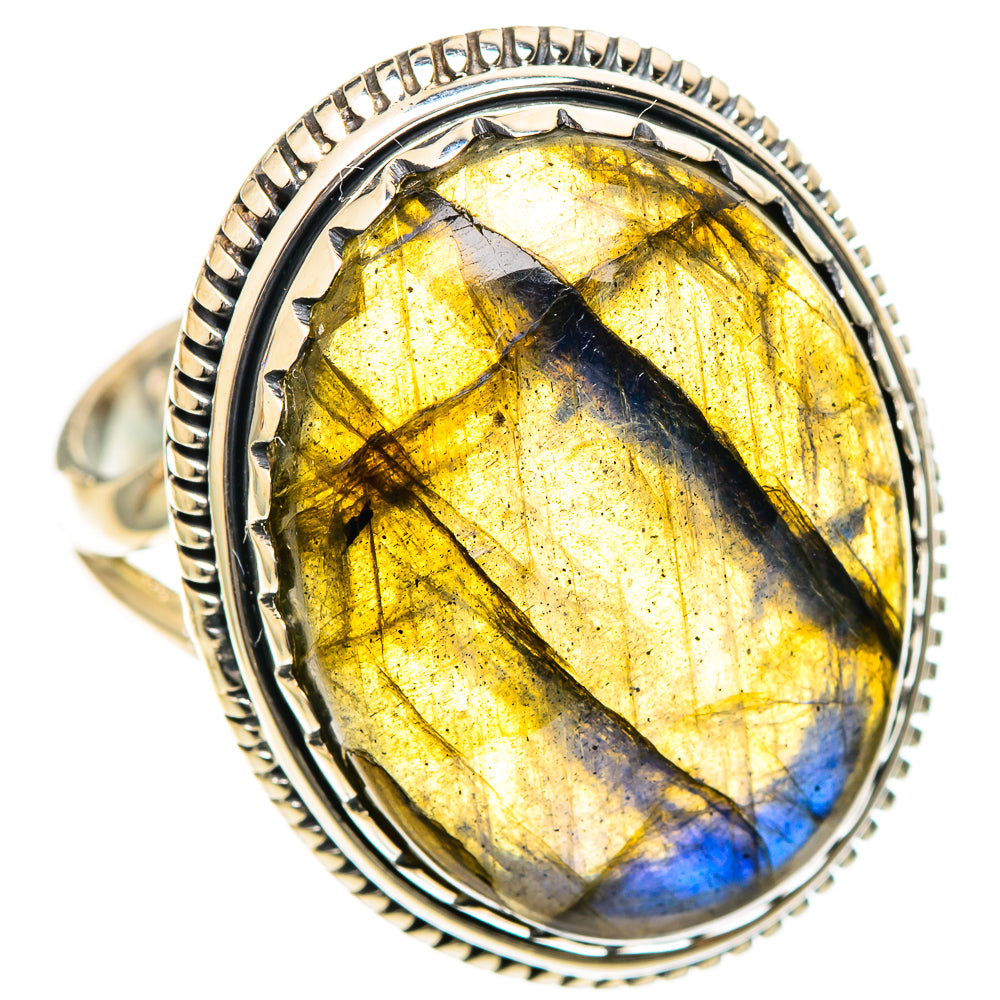 Labradorite Rings handcrafted by Ana Silver Co - RING108010 - Photo 2