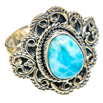 Larimar Rings handcrafted by Ana Silver Co - RING108031 - Photo 2