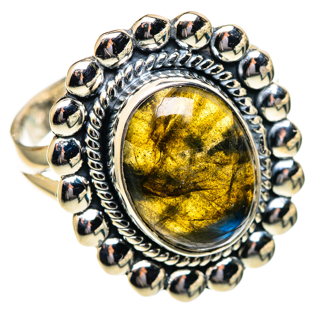 Labradorite Rings handcrafted by Ana Silver Co - RING108032 - Photo 2