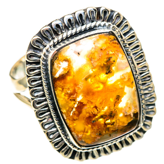 Plume Agate Rings handcrafted by Ana Silver Co - RING108044 - Photo 2