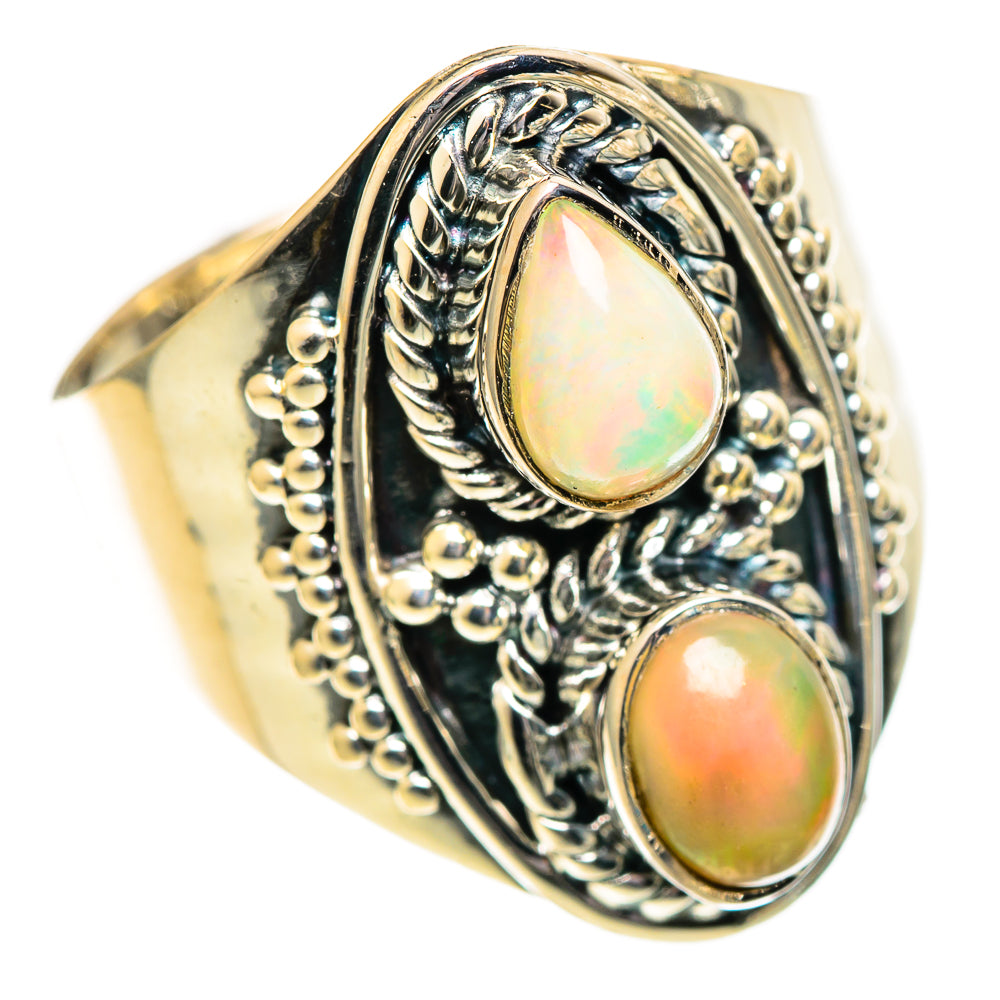 Ethiopian Opal Rings handcrafted by Ana Silver Co - RING108067 - Photo 2