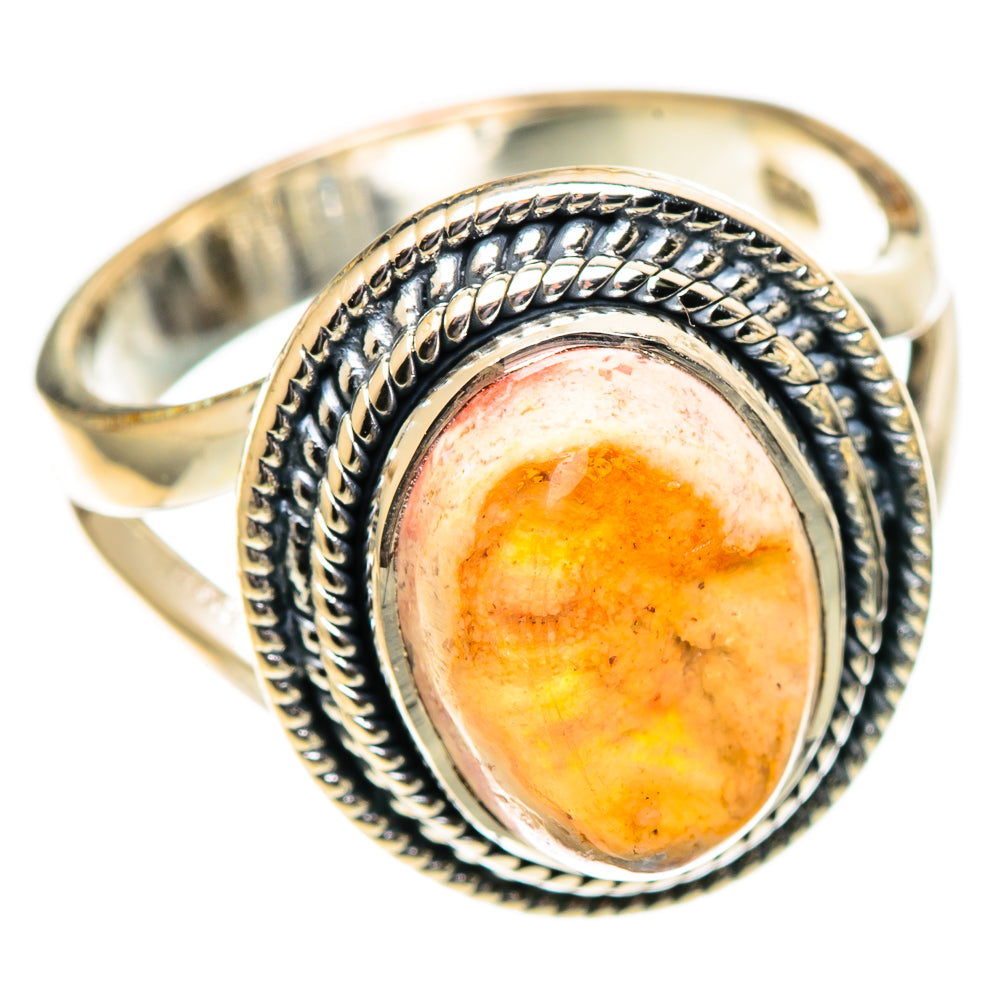Mexican Fire Opal Rings handcrafted by Ana Silver Co - RING108068 - Photo 2