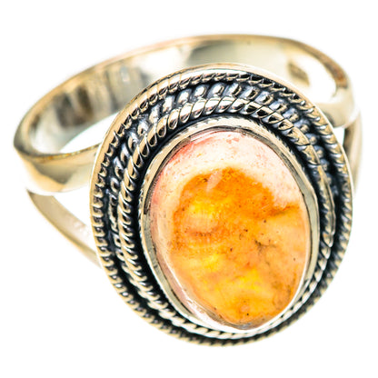 Mexican Fire Opal Rings handcrafted by Ana Silver Co - RING108068 - Photo 2