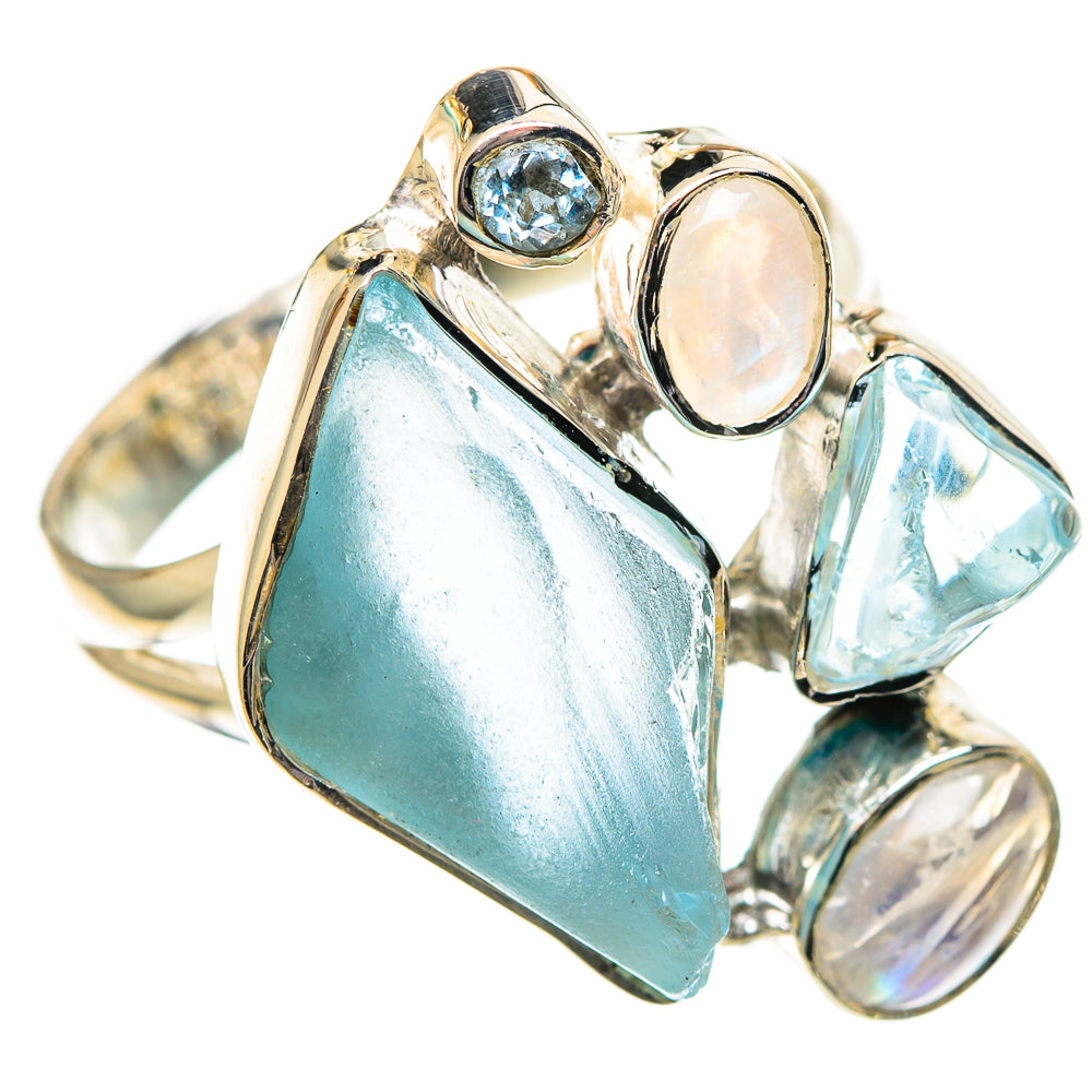 Aquamarine Rings handcrafted by Ana Silver Co - RING108070 - Photo 2