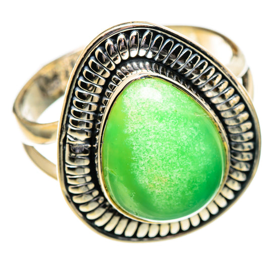 Chrysoprase Rings handcrafted by Ana Silver Co - RING108077 - Photo 2