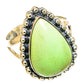 Lemon Chrysoprase Rings handcrafted by Ana Silver Co - RING108080 - Photo 2