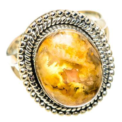 Plume Agate Rings handcrafted by Ana Silver Co - RING108085 - Photo 2