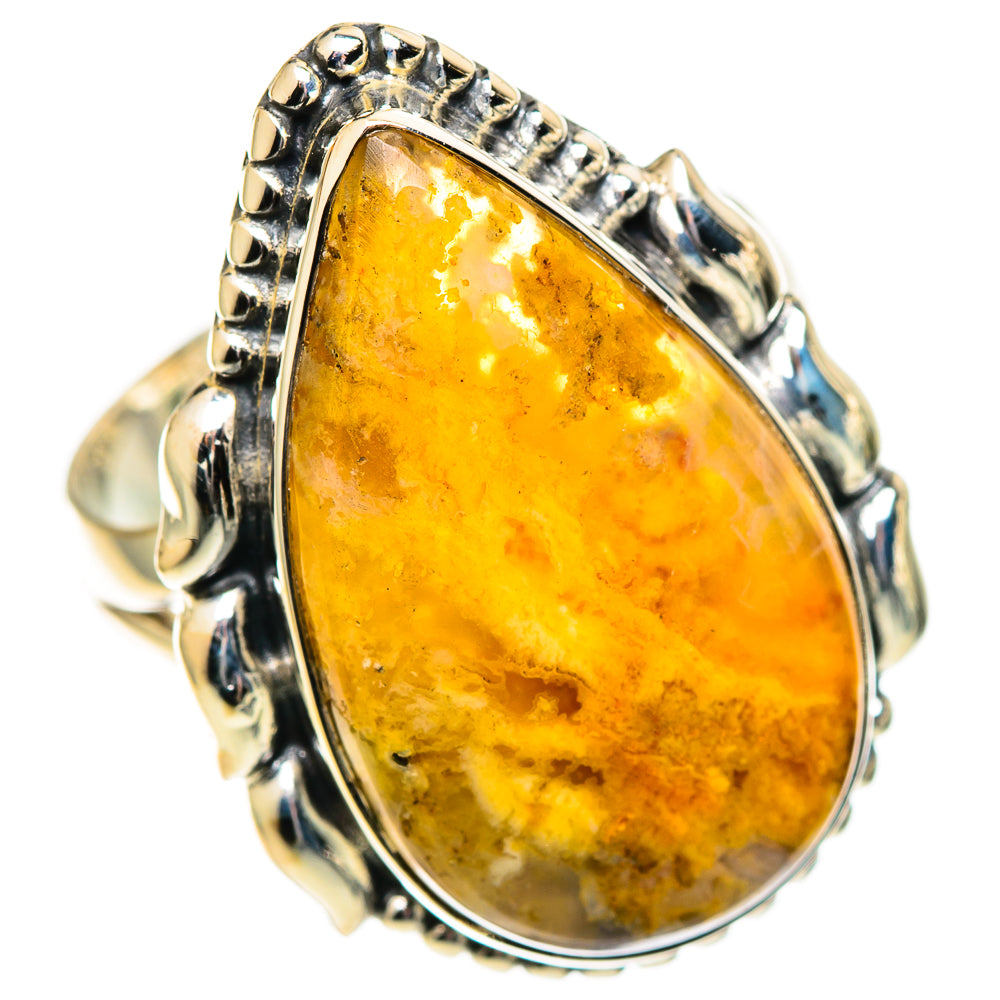 Plume Agate Rings handcrafted by Ana Silver Co - RING108087 - Photo 2