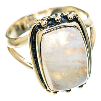 Rainbow Moonstone Rings handcrafted by Ana Silver Co - RING108098 - Photo 2