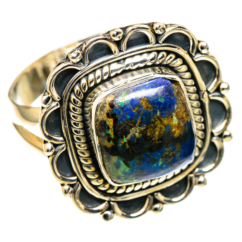Azurite Malachite Rings handcrafted by Ana Silver Co - RING108104 - Photo 2