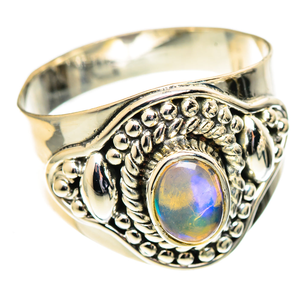 Ethiopian Opal Rings handcrafted by Ana Silver Co - RING108105 - Photo 2