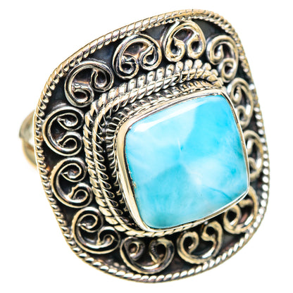 Larimar Rings handcrafted by Ana Silver Co - RING108108 - Photo 2