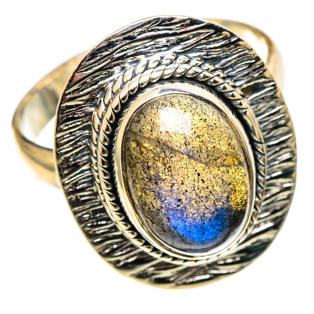 Labradorite Rings handcrafted by Ana Silver Co - RING108109 - Photo 2