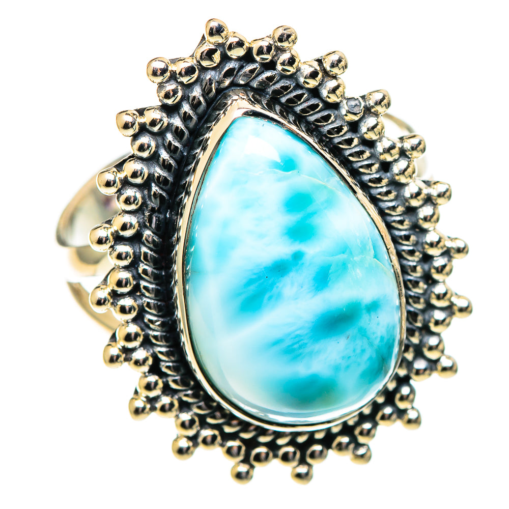 Larimar Rings handcrafted by Ana Silver Co - RING108111 - Photo 2